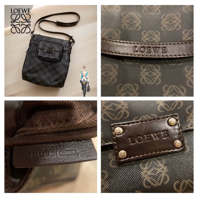 👸🏻LOEWE羅威|經典Repeat Anagram老花子母包. 肩背包. 斜背包Size:26x24x5cm#二-細節圖7