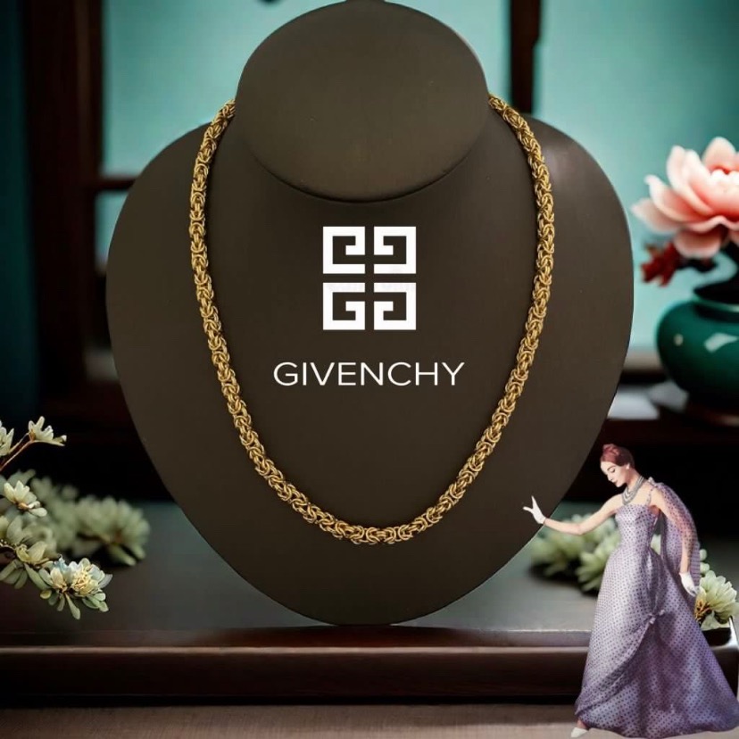 🧜‍♀️Givenchy紀梵希|Vintage復古1980s Byzantium拜占庭鏈條鍍金項鍊Size:45cm#二手-細節圖2