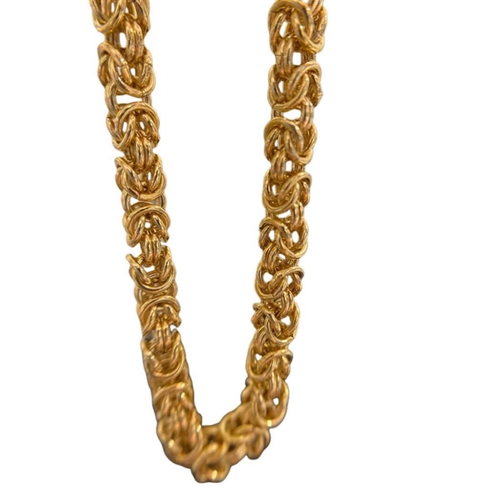 🧜‍♀️Givenchy紀梵希|Vintage復古1980s Byzantium拜占庭鏈條鍍金項鍊Size:45cm#二手-細節圖4