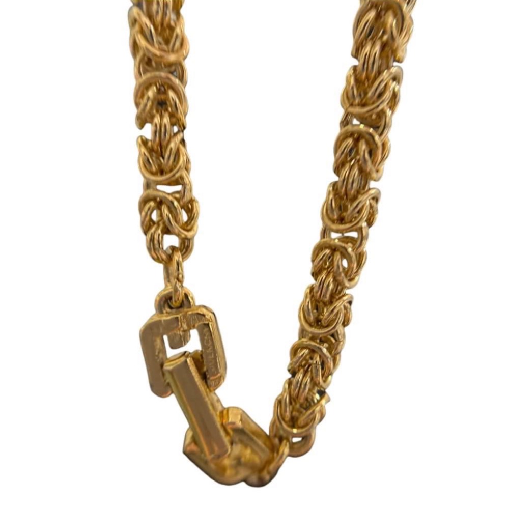 🧜‍♀️Givenchy紀梵希|Vintage復古1980s Byzantium拜占庭鏈條鍍金項鍊Size:45cm#二手-細節圖5