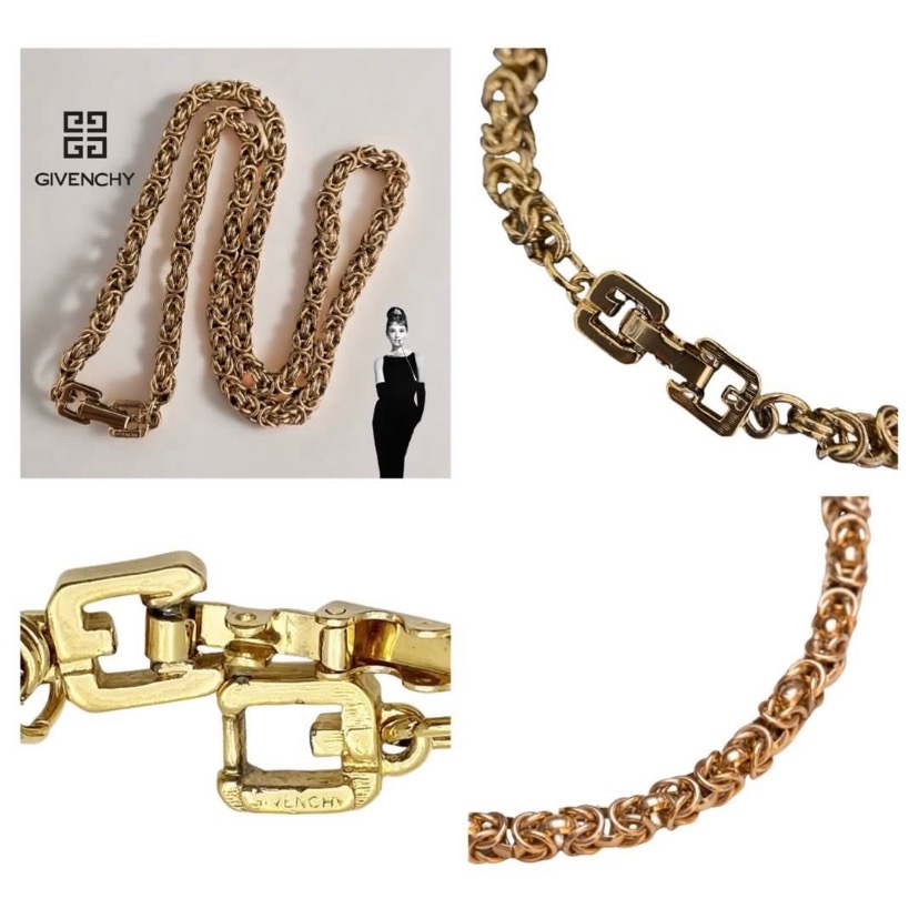 🧜‍♀️Givenchy紀梵希|Vintage復古1980s Byzantium拜占庭鏈條鍍金項鍊Size:45cm#二手-細節圖9