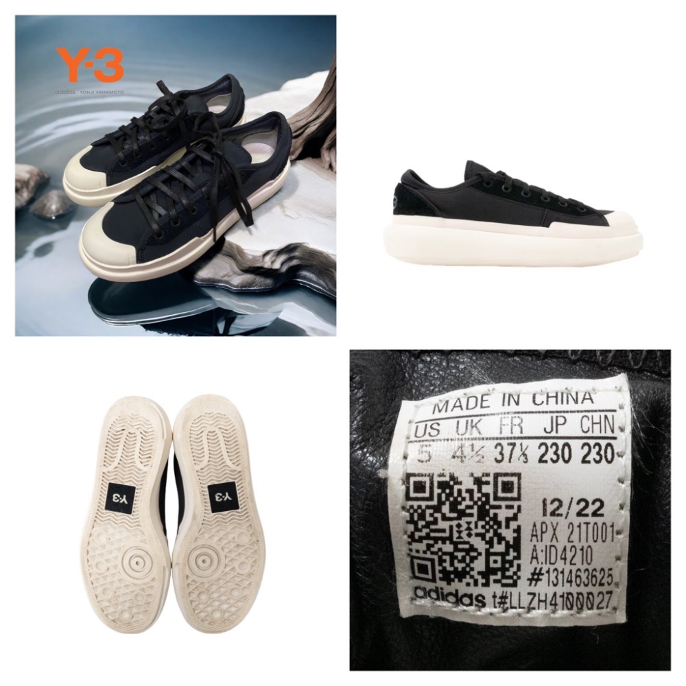 🎏 山本耀司Y-3｜黑色運動休閒鞋Size: US5/23cm#二手-細節圖8