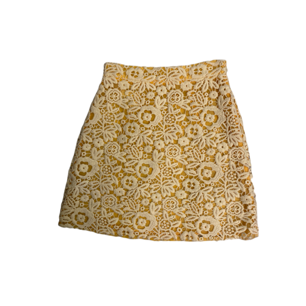 🌺義大利MIU MIU | 高端奢華花卉蕾絲設計迷你梯形裙Size:36#二手-細節圖5