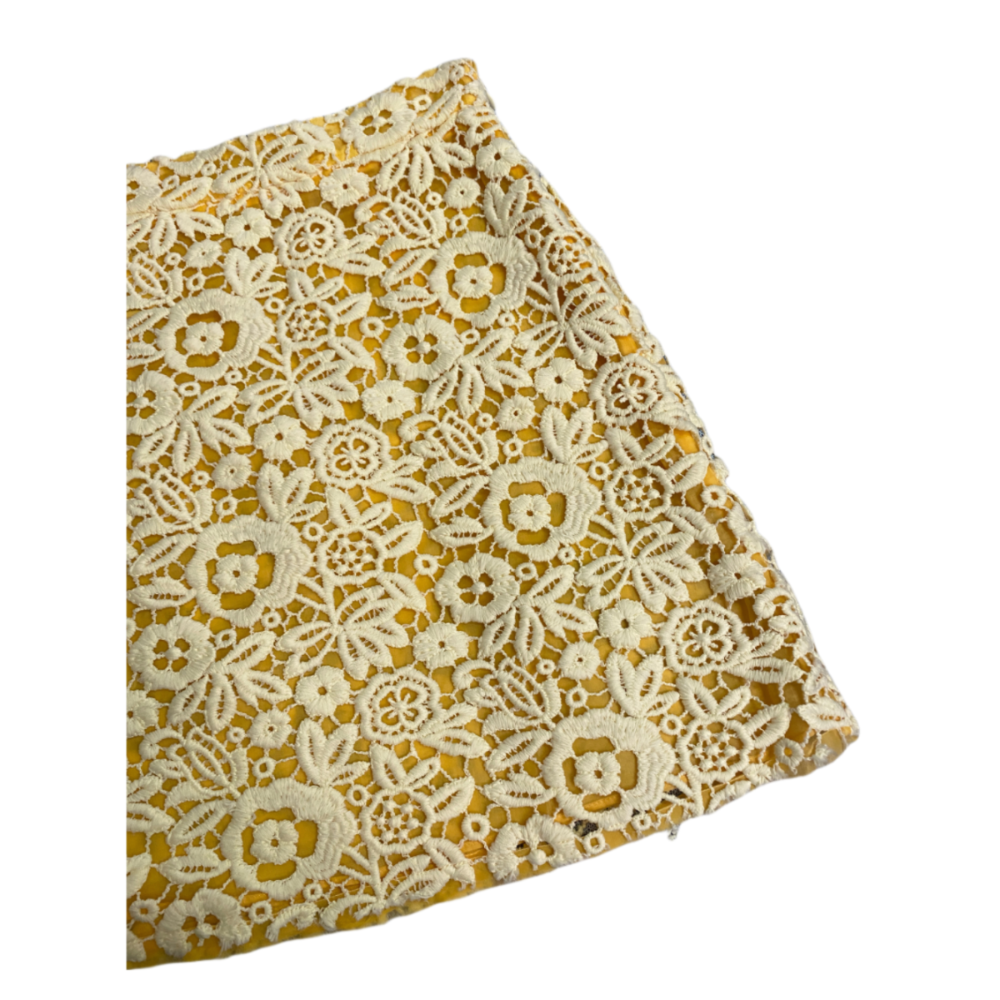 🌺義大利MIU MIU | 高端奢華花卉蕾絲設計迷你梯形裙Size:36#二手-細節圖7