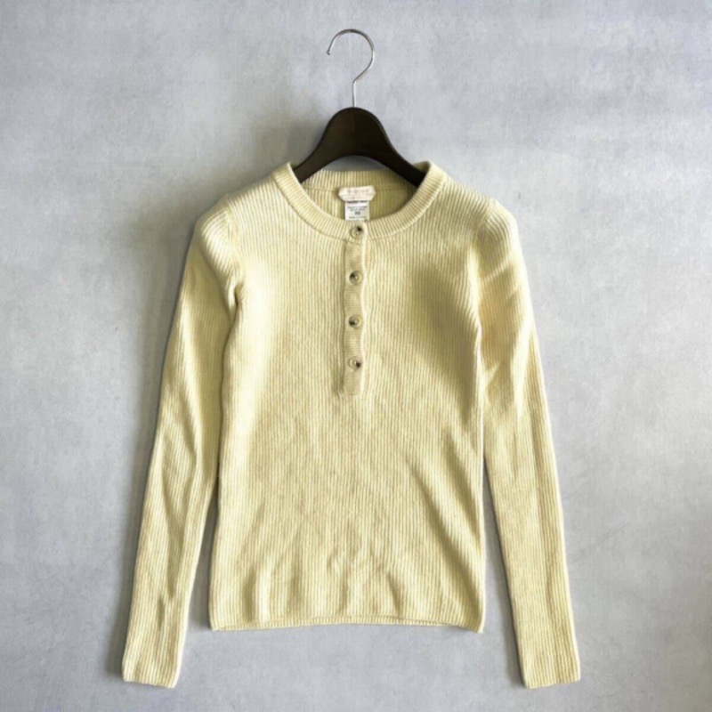 🦄CHLOE’副牌See by Chloé | 象牙色長袖亨利領羊毛混紡針織衫.上衣Size:XS#二手-細節圖6