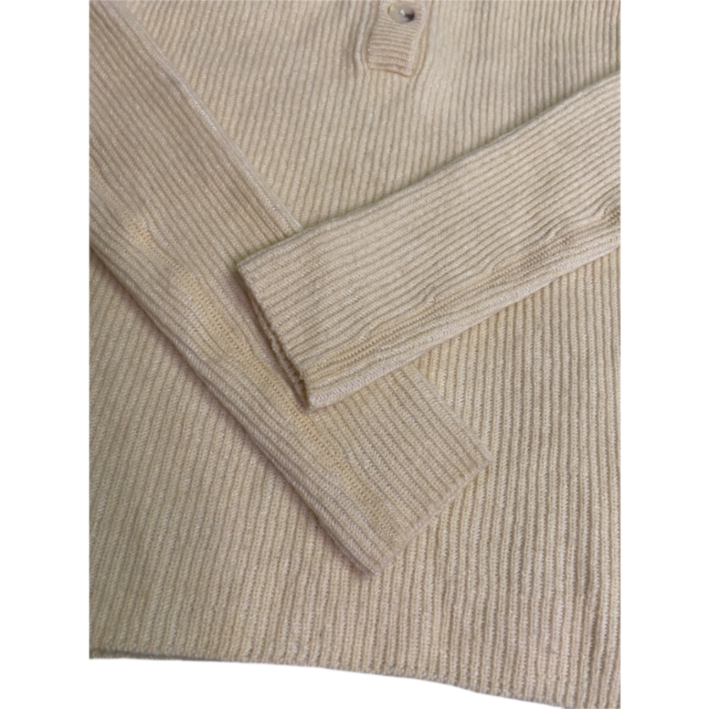 🦄CHLOE’副牌See by Chloé | 象牙色長袖亨利領羊毛混紡針織衫.上衣Size:XS#二手-細節圖9