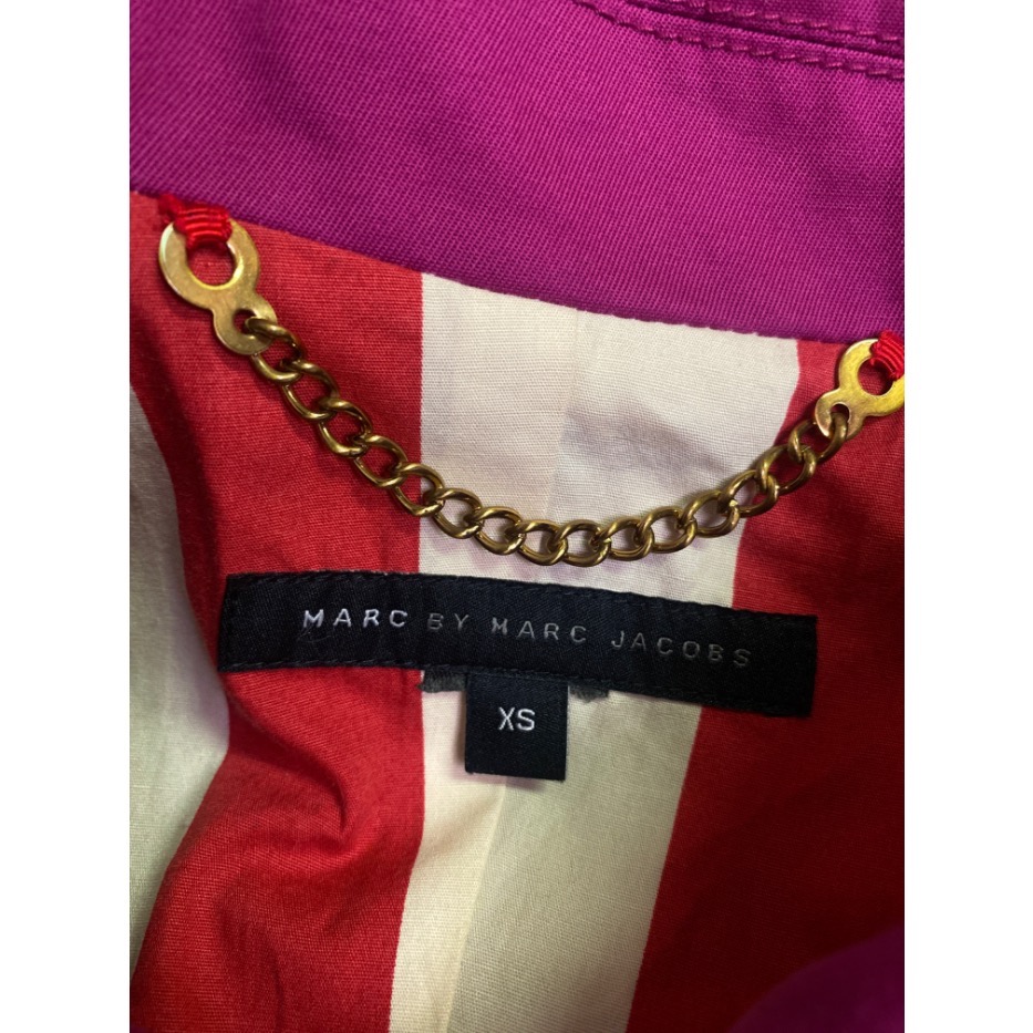 🧚‍♀️美國MARC by MARC JACOBS| 桃紅色金色雙排扣外套. 風衣Size:XS#二手-細節圖2