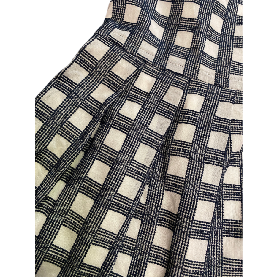 🎏日系名牌”23區”| 100%棉格紋梭織無袖連身裙Size:36#二手-細節圖9