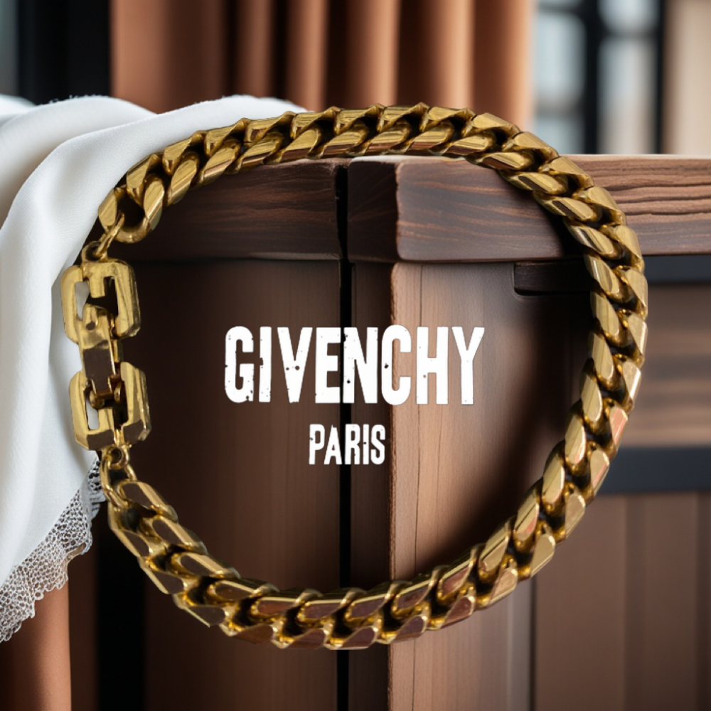 🧜‍♀️Givenchy紀梵希|Vintage古巴鏈條鍍金手鍊Size:18cm#二手-細節圖2