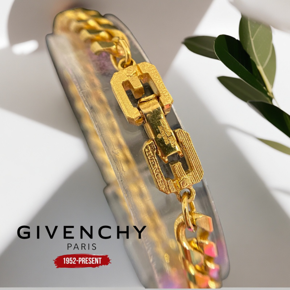 🧜‍♀️Givenchy紀梵希|Vintage古巴鏈條鍍金手鍊Size:18cm#二手-細節圖5