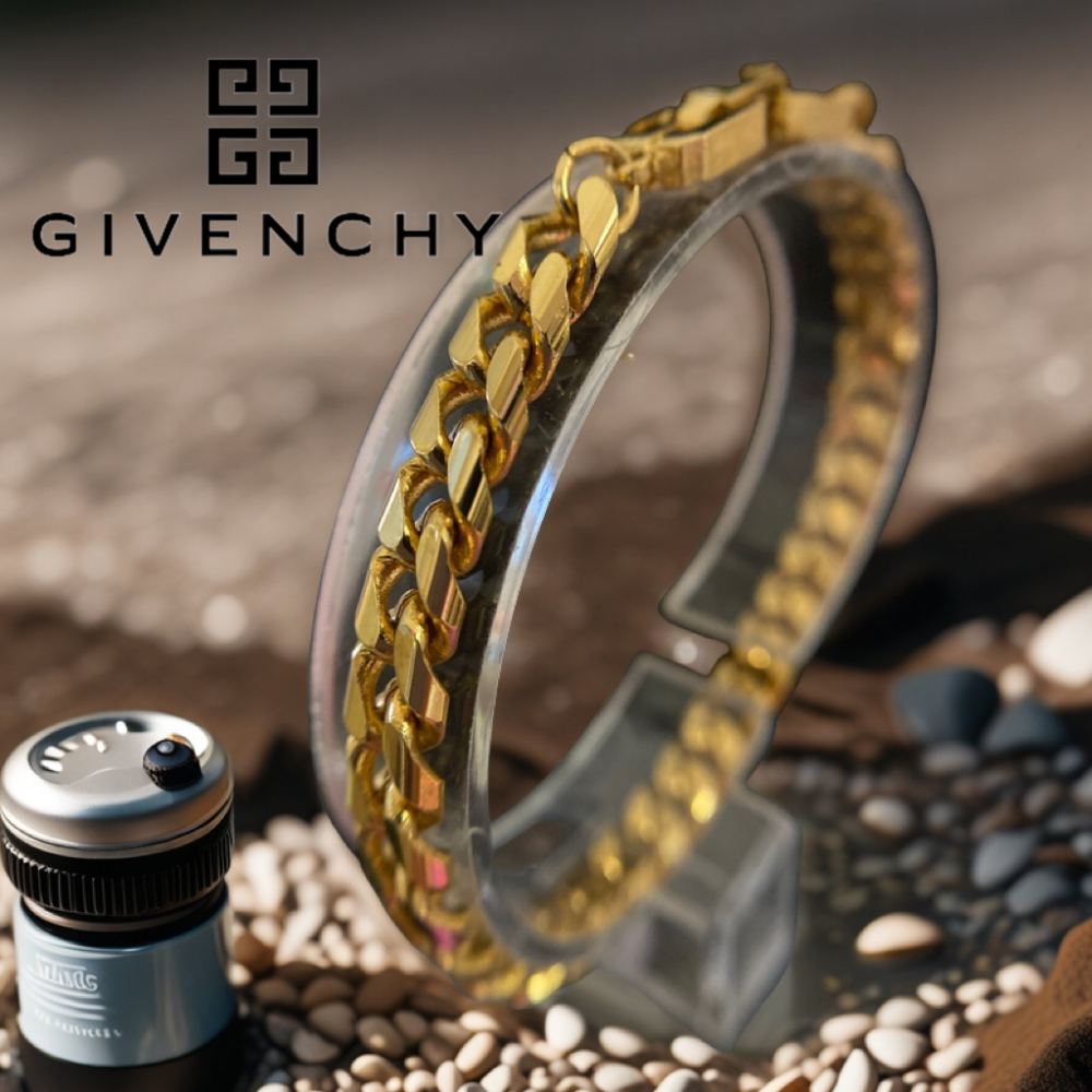 🧜‍♀️Givenchy紀梵希|Vintage古巴鏈條鍍金手鍊Size:18cm#二手-細節圖6