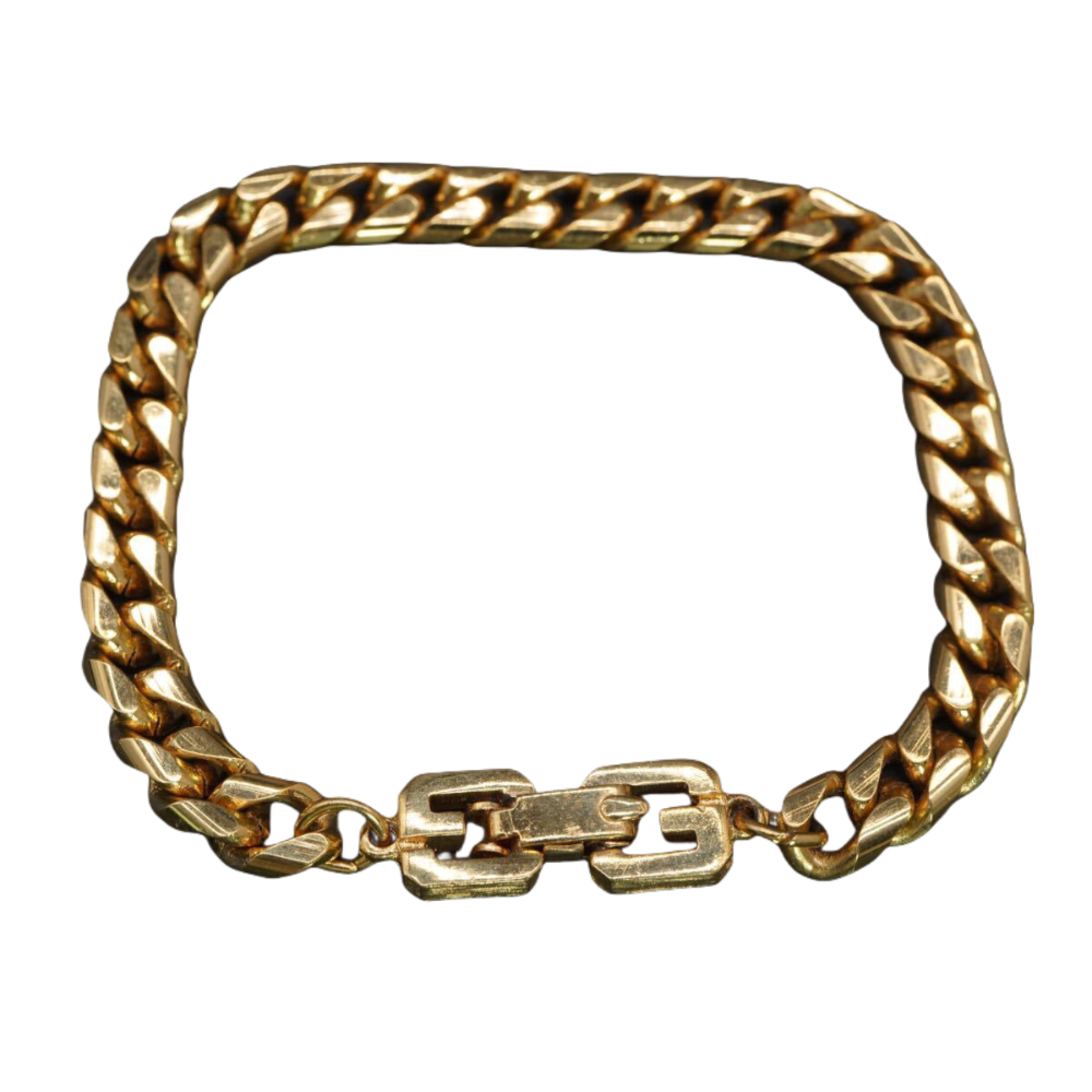 🧜‍♀️Givenchy紀梵希|Vintage古巴鏈條鍍金手鍊Size:18cm#二手-細節圖7