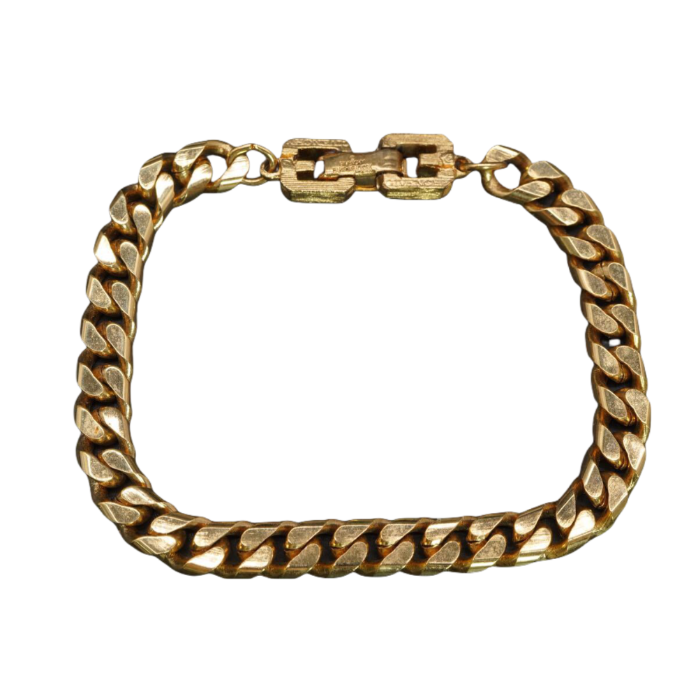 🧜‍♀️Givenchy紀梵希|Vintage古巴鏈條鍍金手鍊Size:18cm#二手-細節圖9