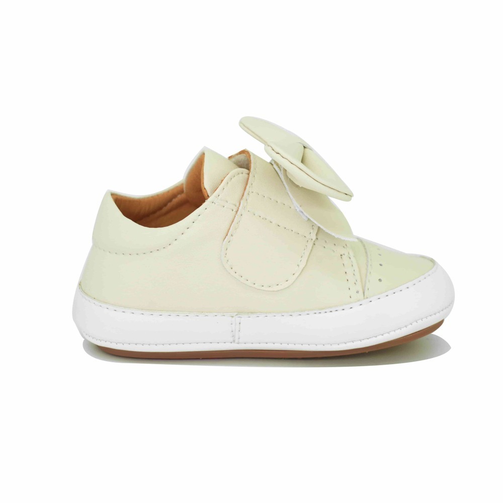 509102 米色蝴蝶結小孩學步鞋-細節圖3