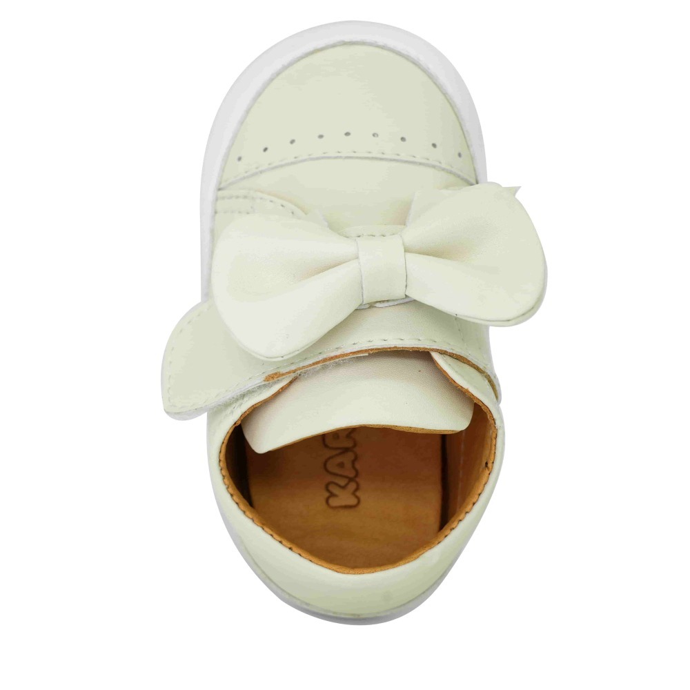 509102 米色蝴蝶結小孩學步鞋-細節圖4