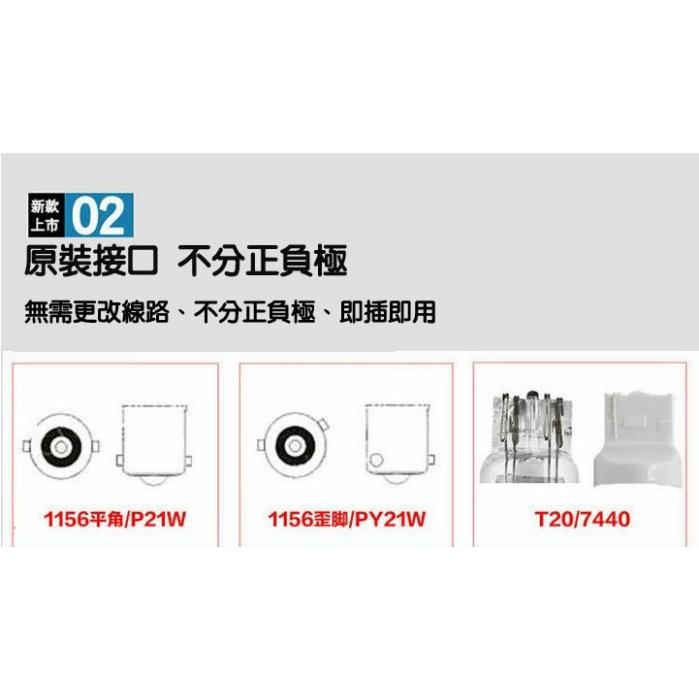 LED高亮PY21W轉向燈 T20 1156平角1156斜角 解碼 不快閃 LED 方向燈 第三代 黃光-久岩汽車-細節圖3