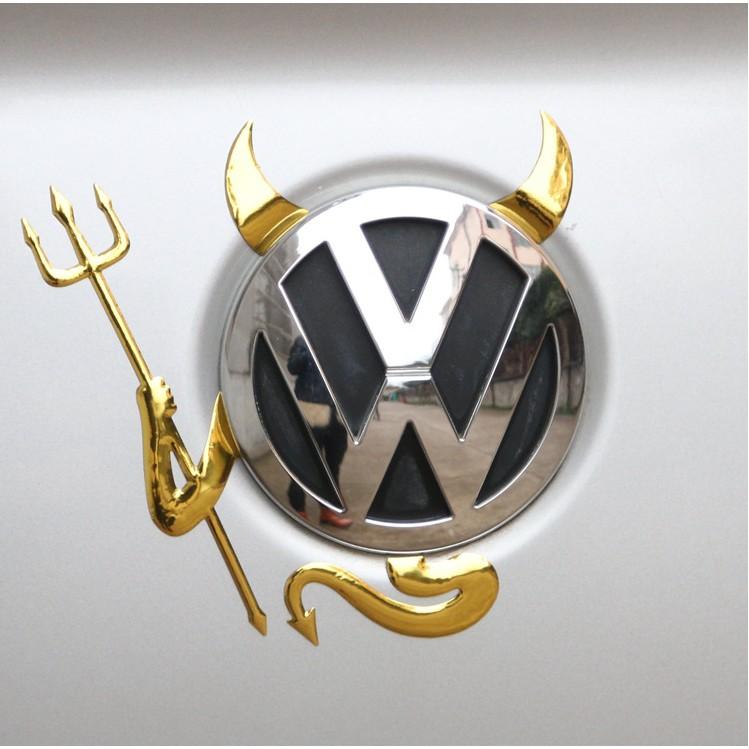 小惡魔 PVC 軟膠車標 汽車車貼 車身貼 反光車貼 3D立體車貼-久岩汽車-細節圖4