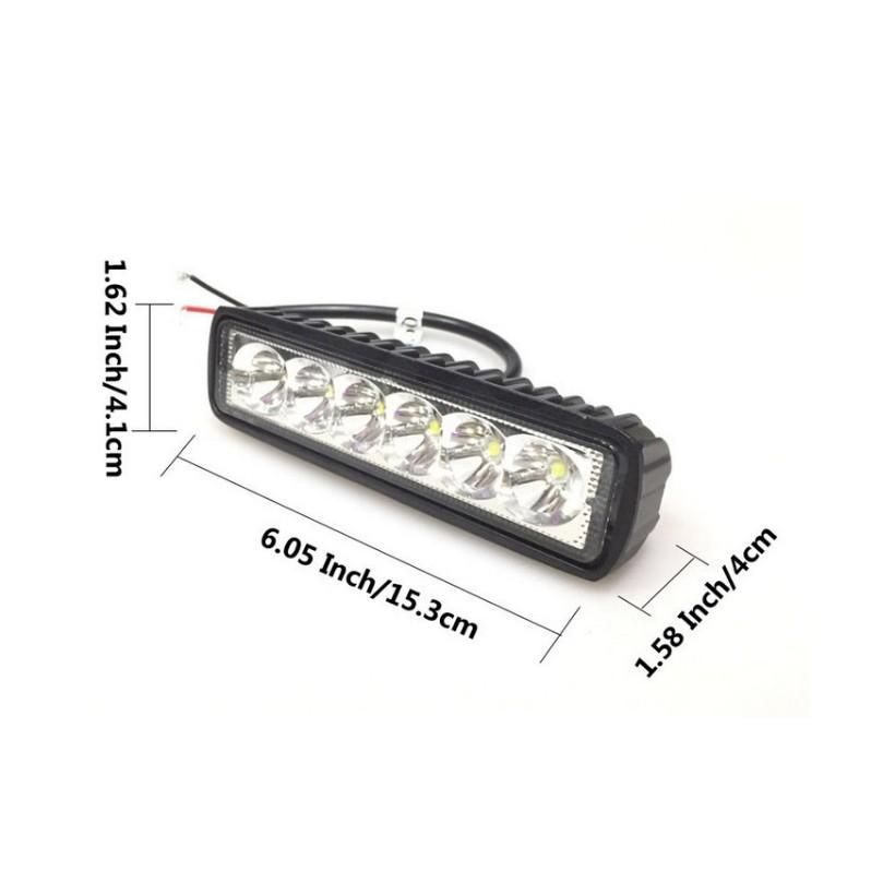 通用型LED工作燈18W長條射燈 改裝越野車頂燈 大功率超亮摩托改裝燈-新莊久岩汽車精品-細節圖6