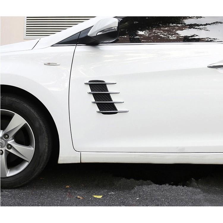 側面鯊魚腮出風口 改裝貼裝飾 側假風網裝置 鯊魚腮 魚鰓 引擎蓋出風口-久岩汽車-細節圖5