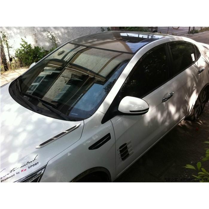 改裝貼裝飾 側假風網裝置 鯊魚腮 魚鰓 車身引擎機蓋出風口-久岩汽車-細節圖7