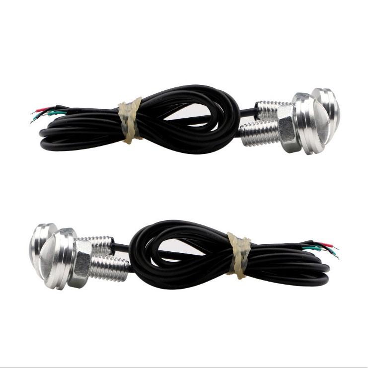 汽車雙色LED鷹眼燈 高聚光 雙色日行燈 轉向燈 帶轉向燈功能-久岩汽車-細節圖3