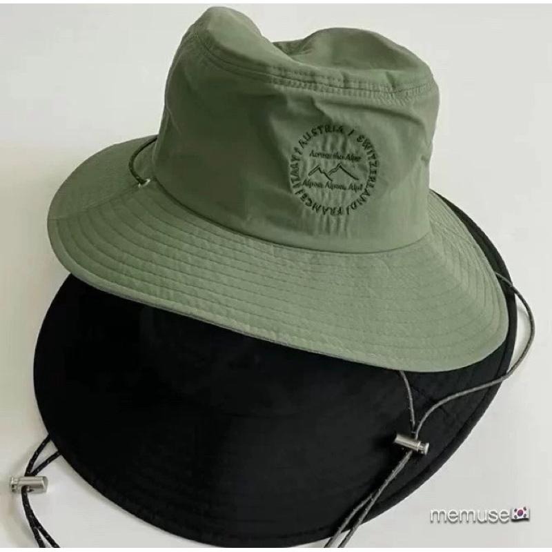 MIMIMOLLY ｜現貨｜14L-55正韓🇰🇷 防風繩刺繡登山帽漁夫帽遮陽造型-細節圖8