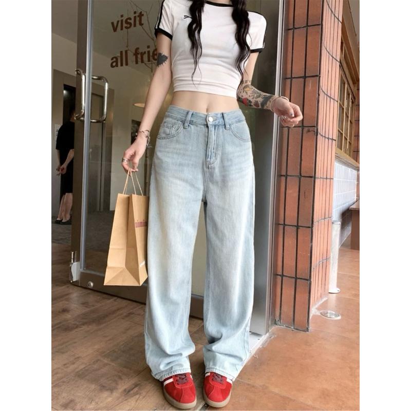 MIMIMOLLY｜現貨｜水洗蝴蝶結刺繡刷色寬管牛仔褲-細節圖5