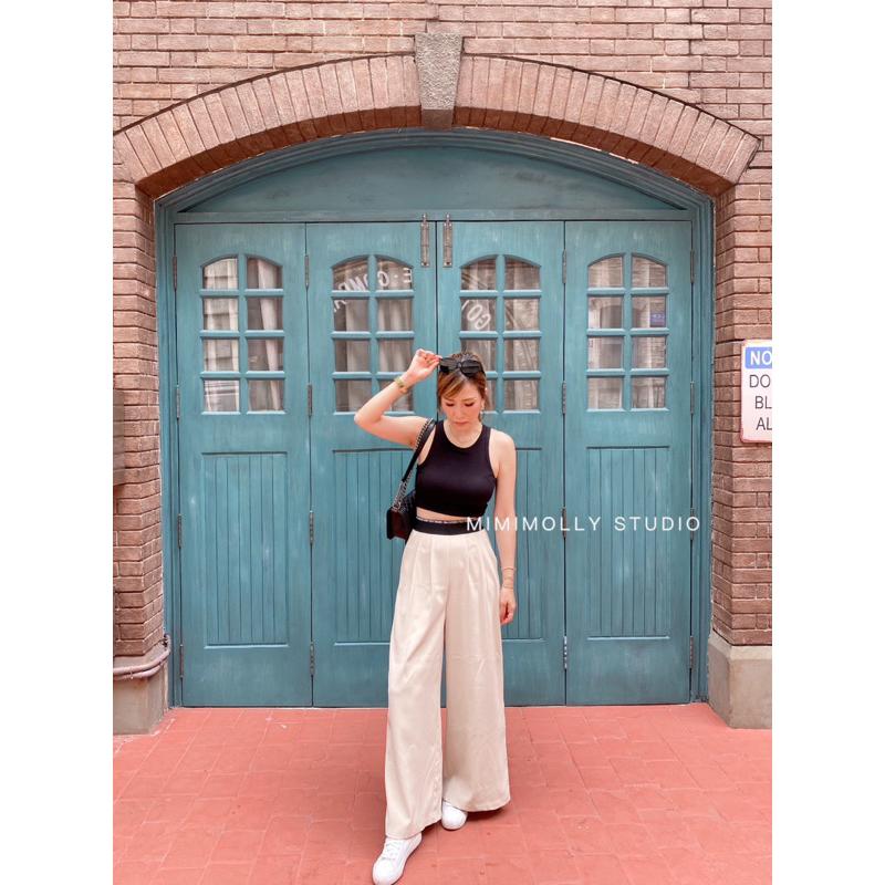 白咖M現貨 MIMIMOLLY闆娘實拍🌸M80夏季莫代爾彈性短版胸墊topbra背心*3色-細節圖5