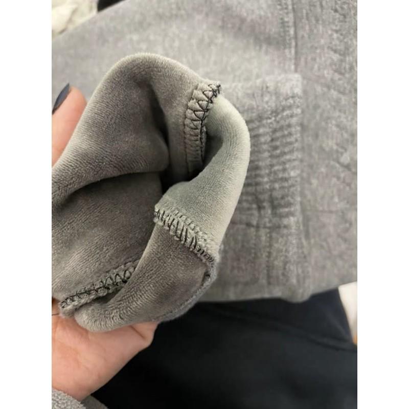 中灰薄款L 最後現貨 A00113 拼接設計感 羅紋 顯瘦 顯腿長 百搭 內搭褲 刷毛 加絨 加厚 正常版-細節圖7