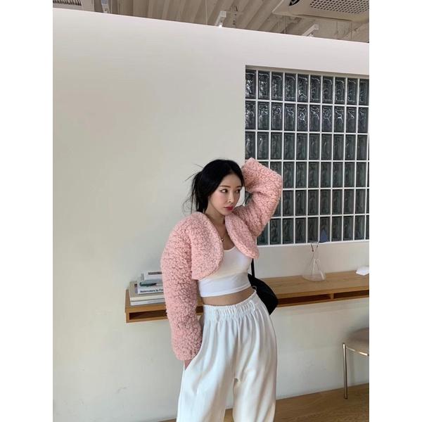 MIMIMOLLY｜黑色最後現貨｜K115正韓素色鬆緊腰運動棉褲休閒褲 belita 彈性 縮口 刷毛-細節圖4