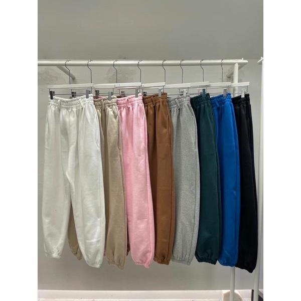 MIMIMOLLY｜黑色最後現貨｜K115正韓素色鬆緊腰運動棉褲休閒褲 belita 彈性 縮口 刷毛-細節圖9