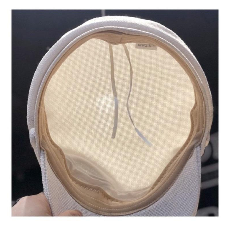 MIMIMOLLY｜現貨｜  A00066造型必備休閒百搭平頂透氣麻料海軍帽鴨舌帽時尚貝蕾帽-細節圖8