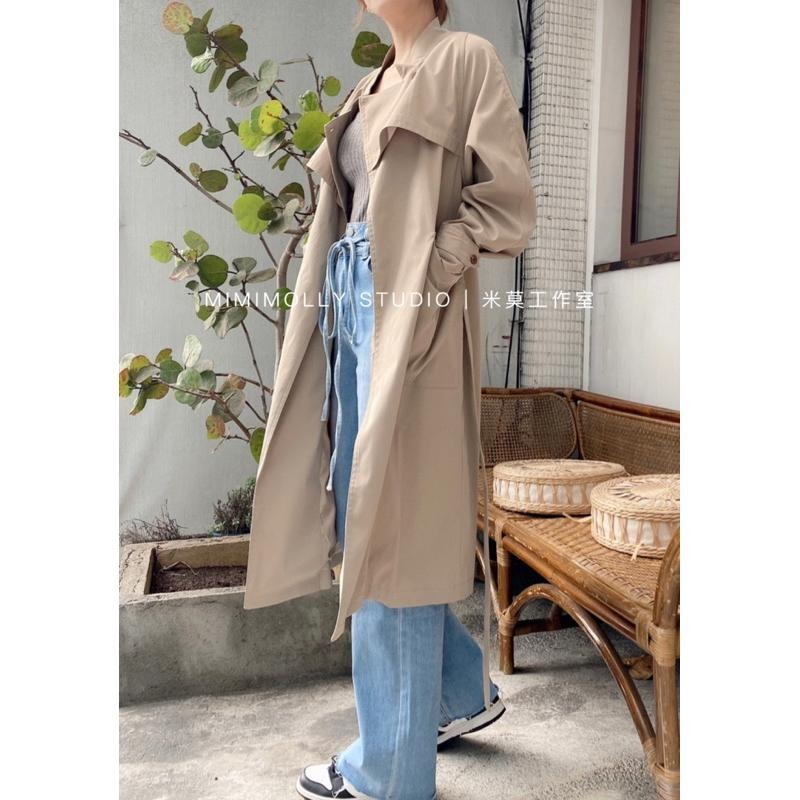 MIMIMOLLY｜現貨｜大尺碼  I00393正韓瞬間長腿彈性綁帶直筒牛仔褲 高腰-細節圖3