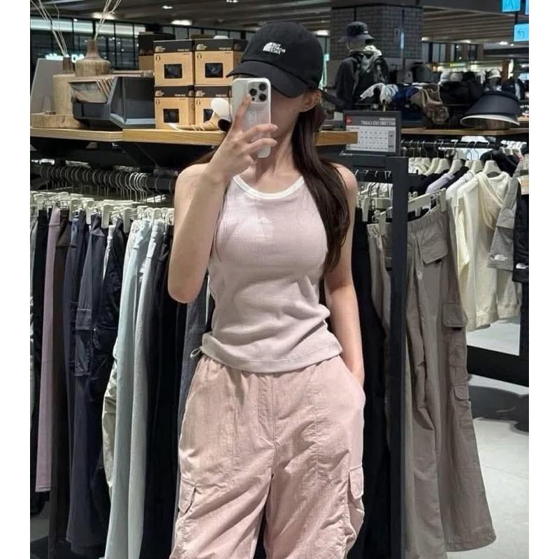 黑M現 韓國品牌代購✈️ 🇰🇷 韓國北臉限定 白標 自帶胸墊背心 the north face white label-細節圖4