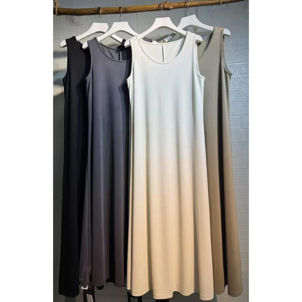 現貨🔜N001023 寬肩帶銅安絲背心洋裝-細節圖5