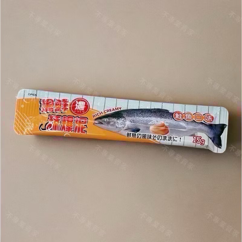 搶鮮 舔爆肉泥 15G 鮭魚/鮪魚/干貝/鮑魚/羊奶 添加牛磺酸 貓肉泥 肉泥 貓條-規格圖1