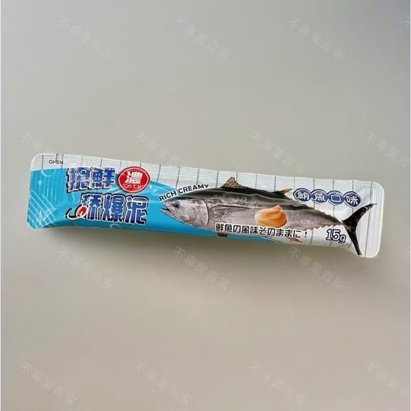 搶鮮 舔爆肉泥 15G 鮭魚/鮪魚/干貝/鮑魚/羊奶 添加牛磺酸-規格圖1