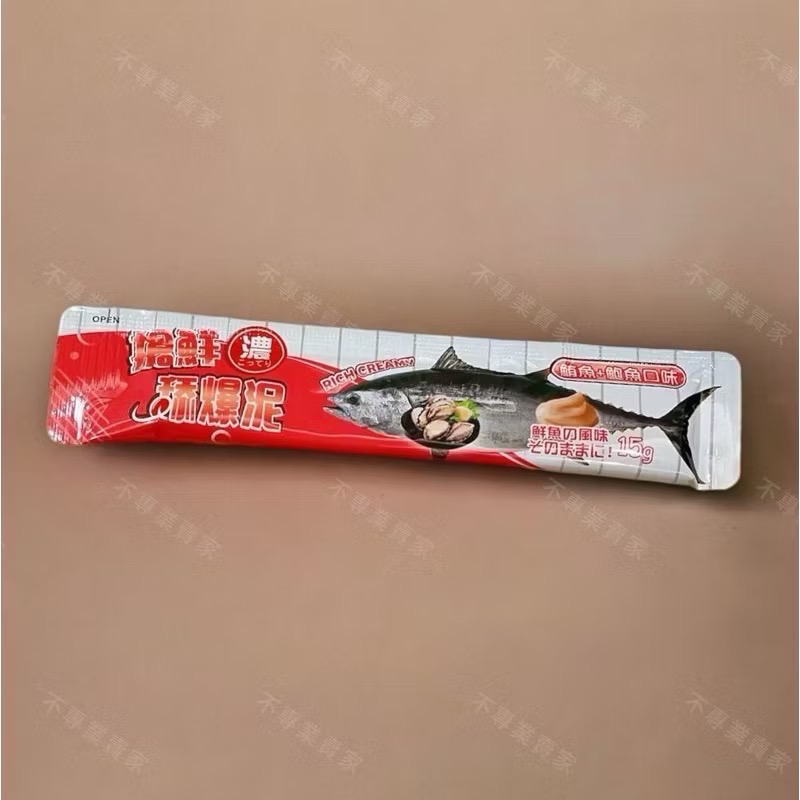 搶鮮 舔爆肉泥 15G 鮭魚/鮪魚/干貝/鮑魚/羊奶 添加牛磺酸-規格圖1