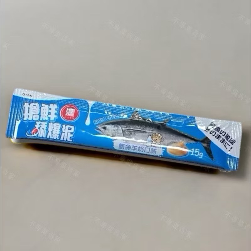 搶鮮 舔爆肉泥 15G 鮭魚/鮪魚/干貝/鮑魚/羊奶 添加牛磺酸-規格圖1