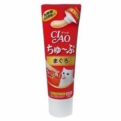 【CIAO】日本國產 Ciao 管狀肉泥 啾嚕肉泥 80g 貓肉泥 鮪魚 乳酸菌 牙膏肉泥 機能肉泥 貓-規格圖4