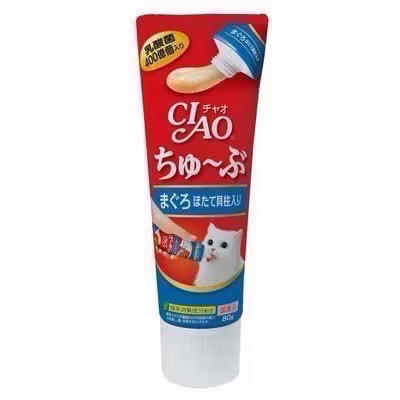 【CIAO】日本國產 Ciao 管狀肉泥 啾嚕肉泥 80g 貓肉泥 鮪魚 乳酸菌 牙膏肉泥 機能肉泥 貓-規格圖4