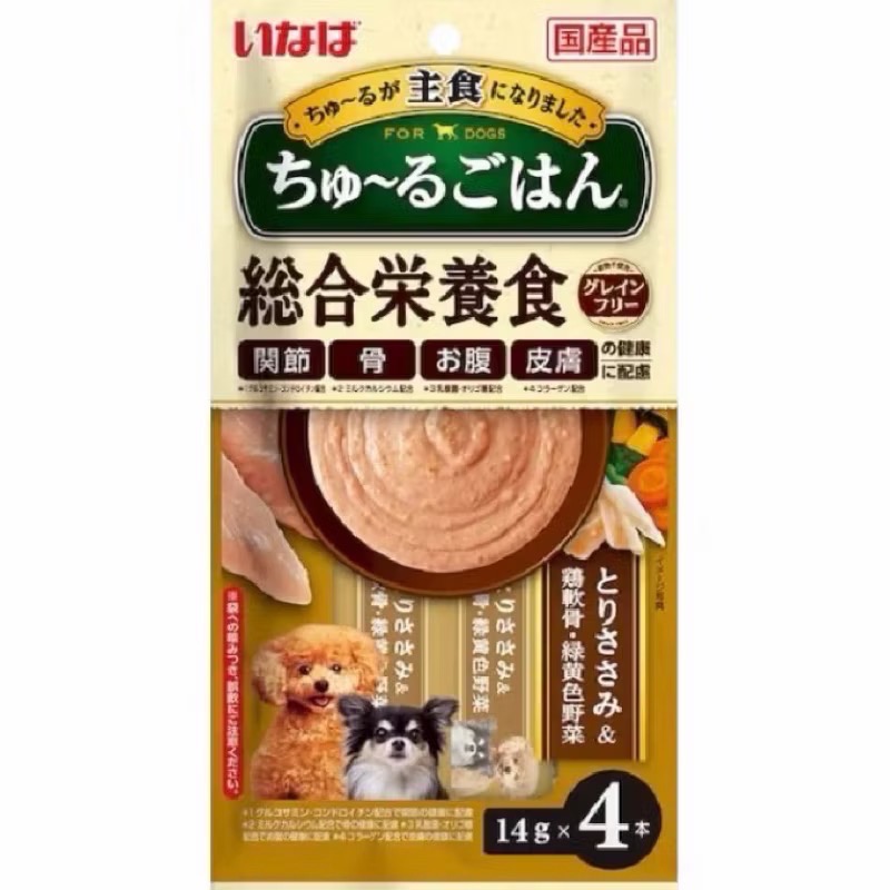 CIAO 日本國產 啾嚕犬肉泥條 汪啾嚕 14gX4 綿綿系列 15gX4 餵藥神器 狗零食 狗肉條 狗肉泥-規格圖3