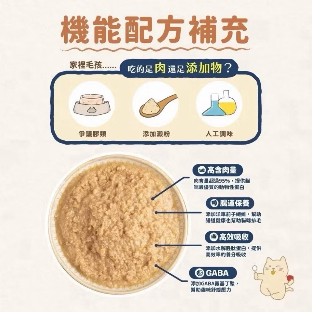 飼糧倉 MIT 呼嚕泥飽 機能餐包 70g 貓餐包 添加GABA 貓主食 主食罐 機能餐包 挑嘴貓 飼糧倉 寵物食品-細節圖2
