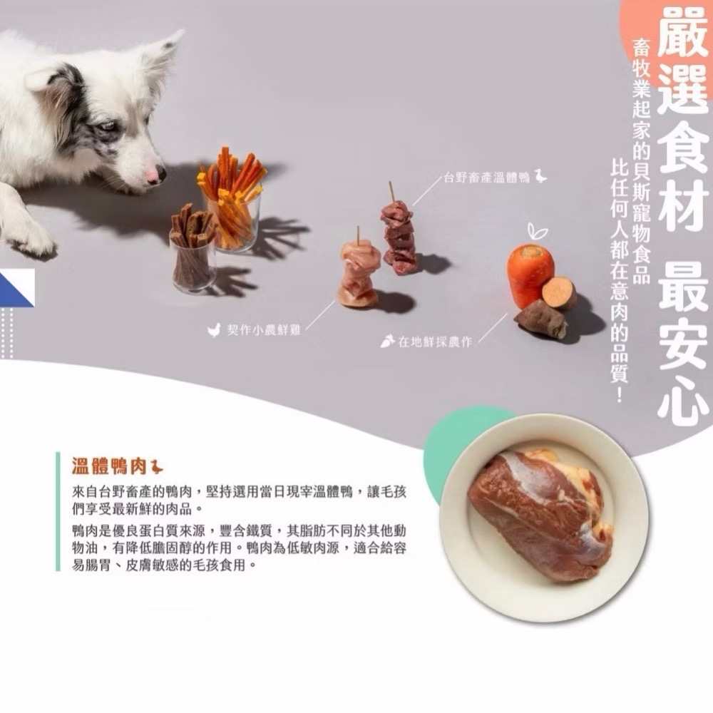 Best 貝斯 台灣製造 寵物鮮鴨 鮮雞系列 寵物零食 寵物點心 純肉零食 新鮮原肉 狗零食 肉條 寵物食品 犬貓-細節圖3