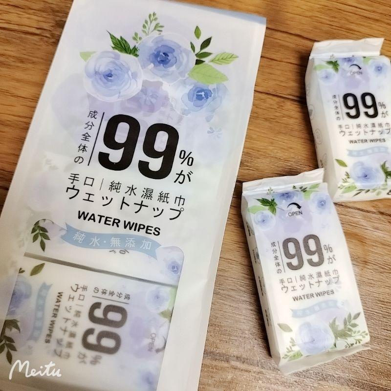 超迷你濕紙巾 口袋濕巾 純水濕巾 濕紙巾 迷你型濕紙巾-細節圖2