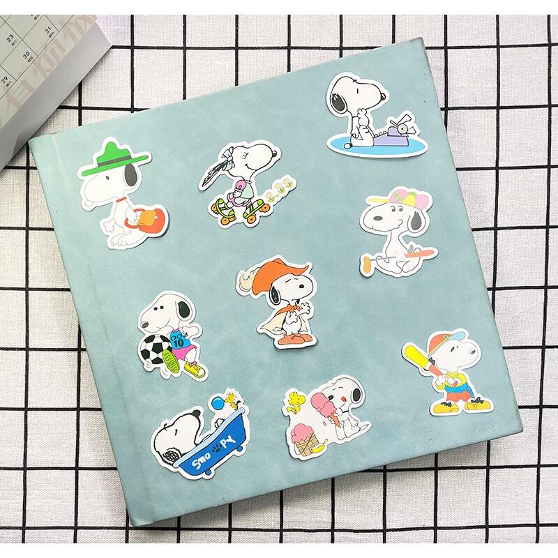 貼紙 100張史努比 可愛卡通 兒童獎勵 水杯貼紙 文具筆記本 diy裝飾 表情 塗鴉貼紙 卡通貼紙 動物貼紙 狗狗貼紙-細節圖5