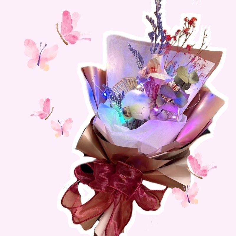 有錢花束 有錢花 錢花束 永生花 永生花束 乾燥 花束 母親節 情人節 畢業 禮物 生日花束 婚禮父母花束 婚禮小物抽獎-細節圖7