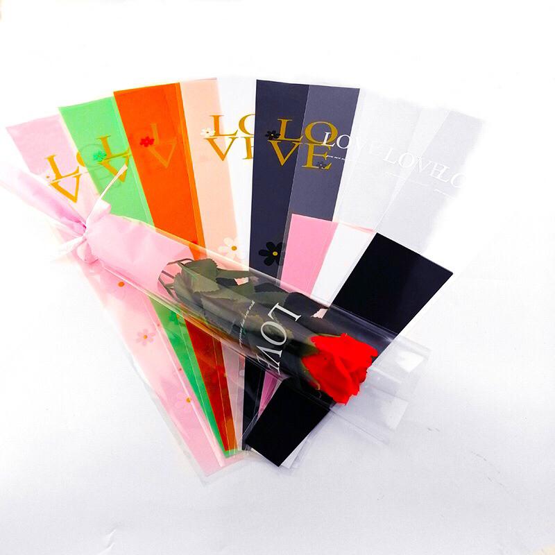 單支鮮花包裝 套袋 花套 玫瑰花包裝 康乃馨包裝袋 康乃馨花套 金莎巧克力花 包裝紙包裝袋 單支包裝材料 單支花套 單枝-細節圖4