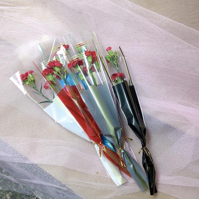 單支鮮花包裝 套袋 花套 玫瑰花包裝 康乃馨包裝袋 康乃馨花套 金莎巧克力花 包裝紙包裝袋 單支包裝材料 單支花套 單枝-細節圖7