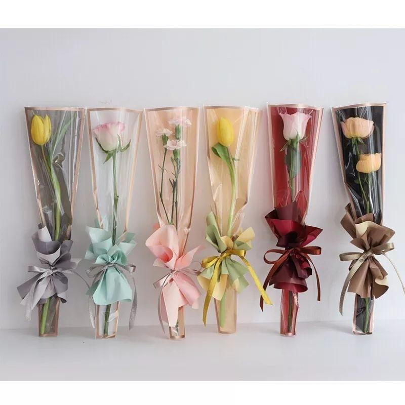 單支鮮花包裝 套袋 花套 玫瑰花包裝 康乃馨包裝袋 康乃馨花套 金莎巧克力花 包裝紙包裝袋 單支包裝材料 單支花套 單枝-細節圖8